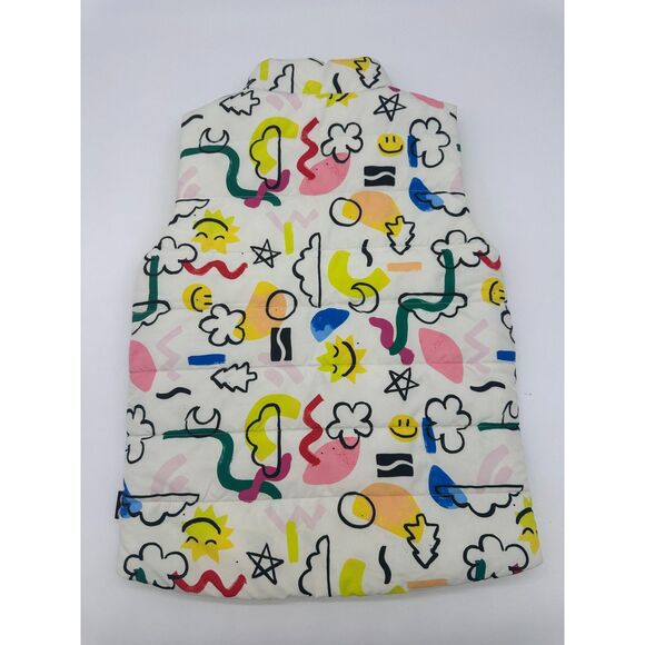 Crayola Puffer Vest Reversible Sz S/M* Zip Up & Pockets Multicolors - Picture 5 of 8